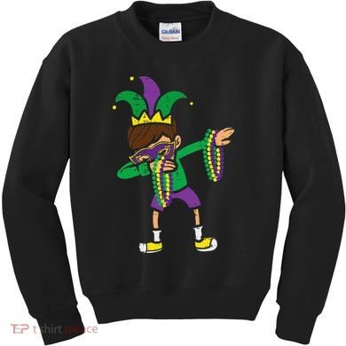Dabbing Mardi Gras Dance Kids Sweatshirt
