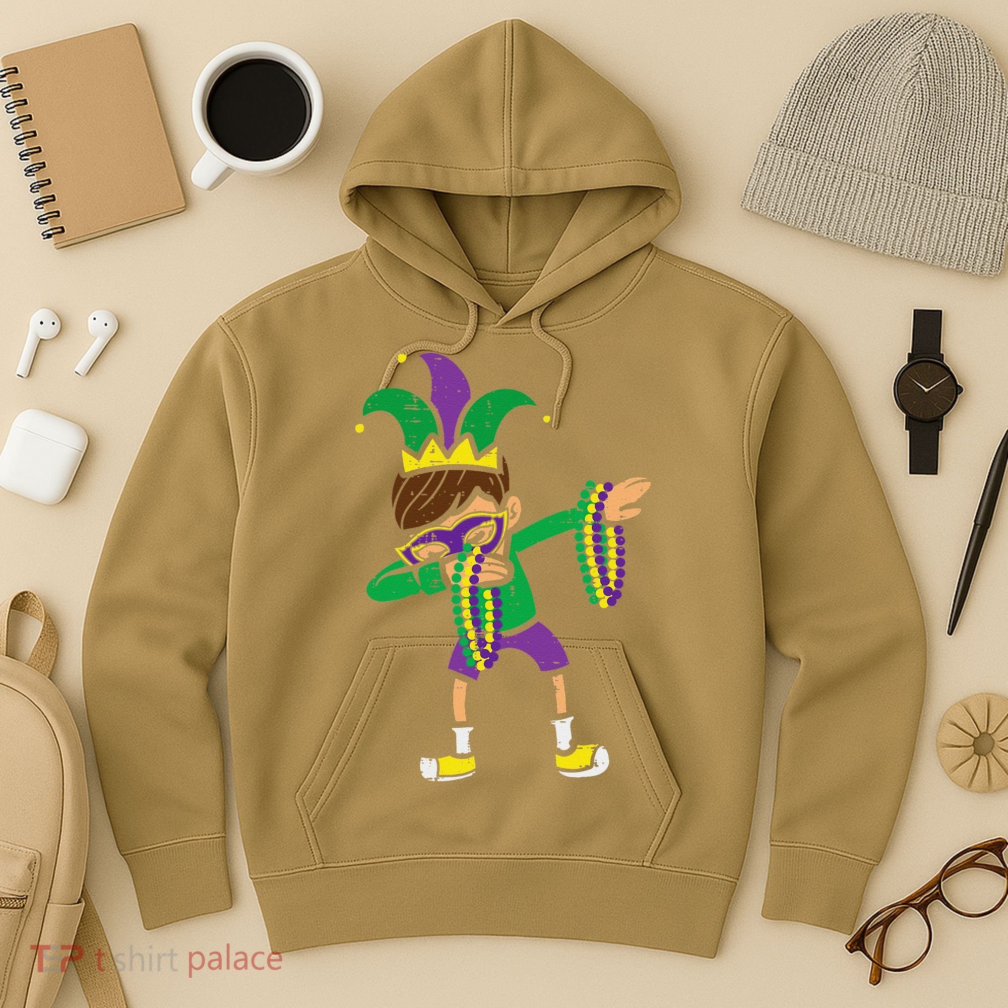 Dabbing Mardi Gras Dance Hoodie