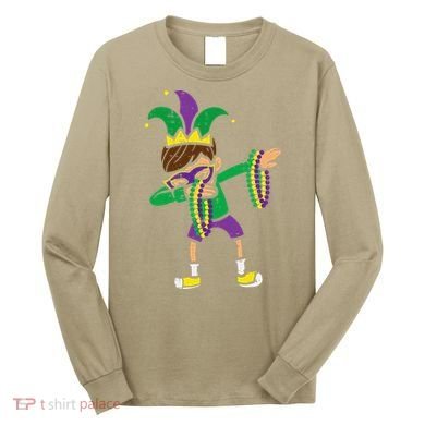 Dabbing Mardi Gras Dance Long Sleeve Shirt