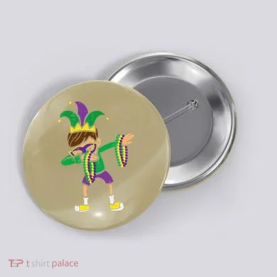 Dabbing Mardi Gras Dance Button