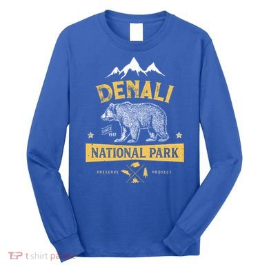 Denali Meaningful Gift National Park And Preserve Alaska Vintage Long Sleeve Shirt
