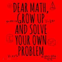 Dear Math Grow Up And Solve Your Own Problem Funny School Santa Hat thumb 1