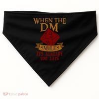 Dungeon Master Gift Dungeon Master  Geeky Gift When The Dungeon Master Smiles USA-Made Doggie Bandana thumb 0
