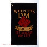 Dungeon Master Gift Dungeon Master  Geeky Gift When The Dungeon Master Smiles Golf Towel thumb 0