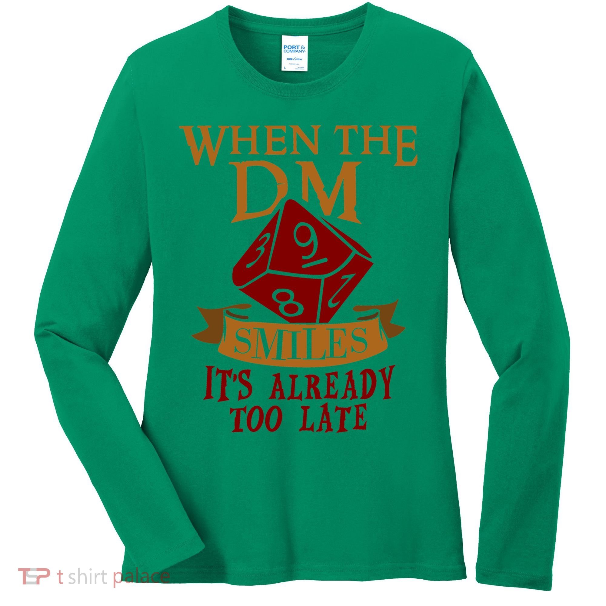 Dungeon Master Gift Dungeon Master  Geeky Gift When The Dungeon Master Smiles Women's Long Sleeve Shirt