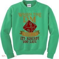 Dungeon Master Gift Dungeon Master  Geeky Gift When The Dungeon Master Smiles Kids Sweatshirt thumb 0
