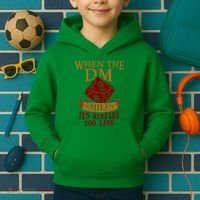 Dungeon Master Gift Dungeon Master  Geeky Gift When The Dungeon Master Smiles Kids Hoodie thumb 2