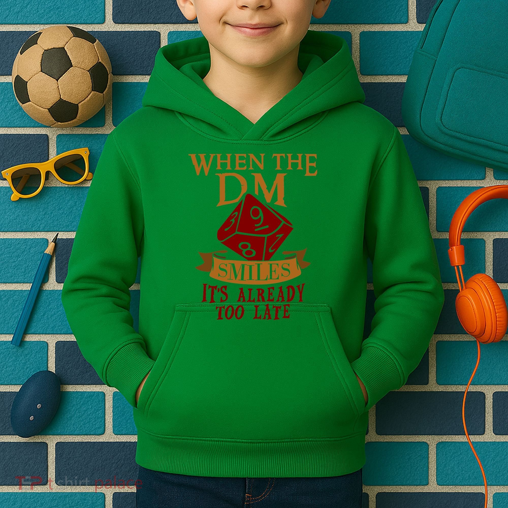 Dungeon Master Gift Dungeon Master  Geeky Gift When The Dungeon Master Smiles Kids Hoodie