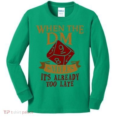 Dungeon Master Gift Dungeon Master  Geeky Gift When The Dungeon Master Smiles Kids Long Sleeve Shirt