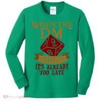 Dungeon Master Gift Dungeon Master  Geeky Gift When The Dungeon Master Smiles Kids Long Sleeve Shirt thumb 0