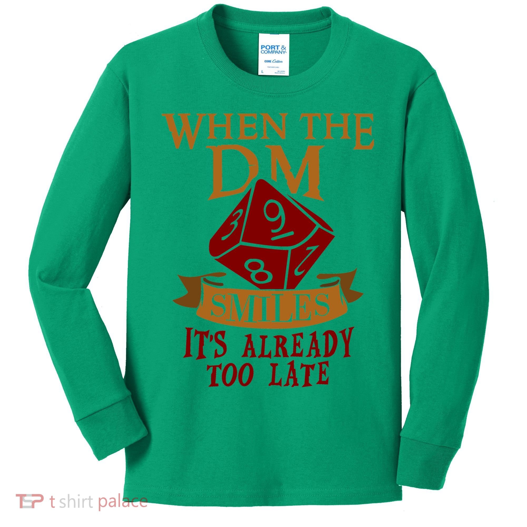 Dungeon Master Gift Dungeon Master  Geeky Gift When The Dungeon Master Smiles Kids Long Sleeve Shirt