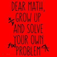 Dear Math Grow Up And Solve Your Own Problems Teens Trendy Funny Gift Santa Hat thumb 1