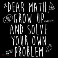Dear Math Grow Up And Solve Your Own Problem Funny Tote Bag thumb 4