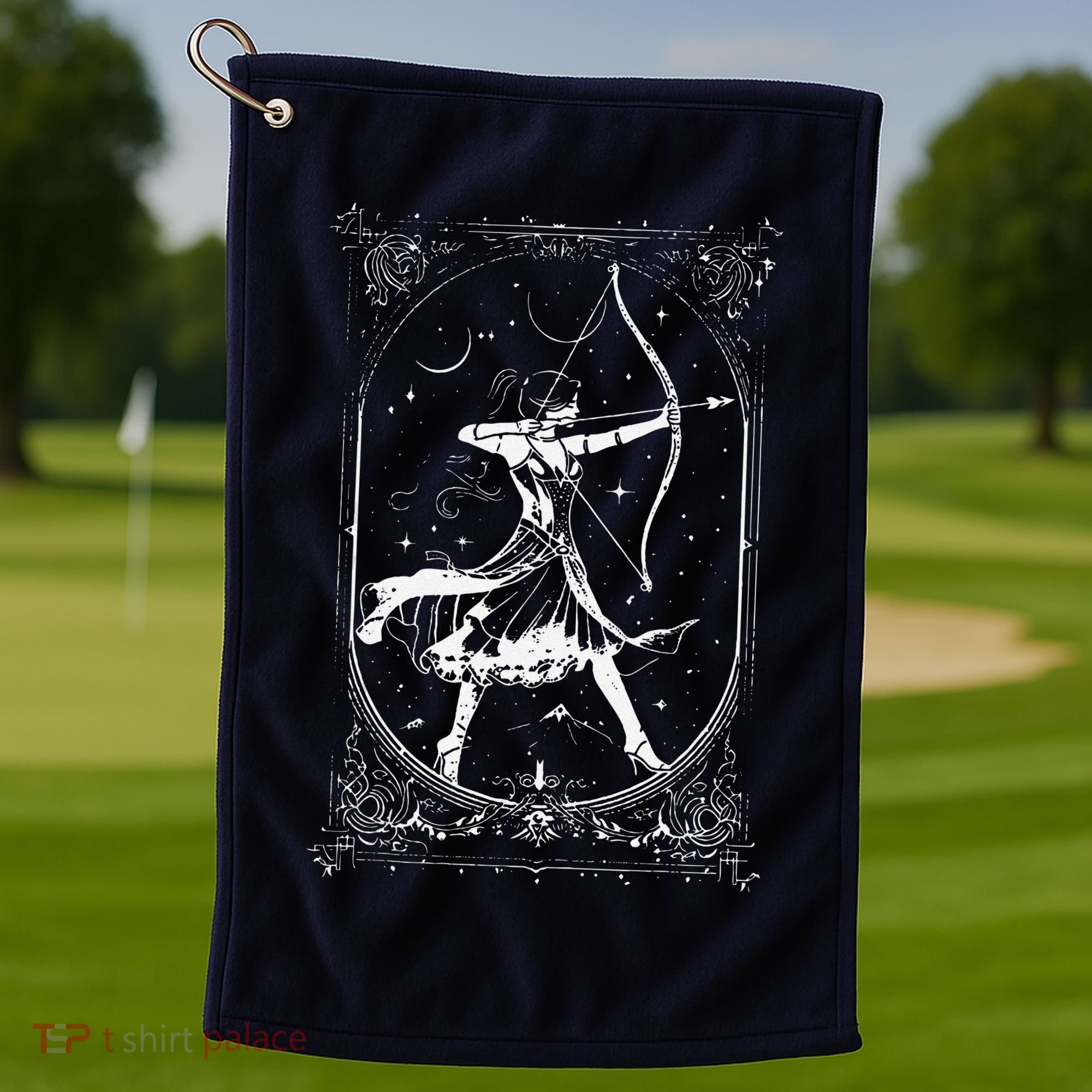 Diana Moon Goddess Celestial Deity Roman Mythology Golf Towel