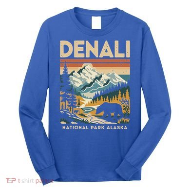 Denali Mountaineer Hiking Nature National Park Long Sleeve Shirt