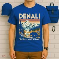Denali Mountaineer Hiking Nature National Park T-Shirt thumb 6