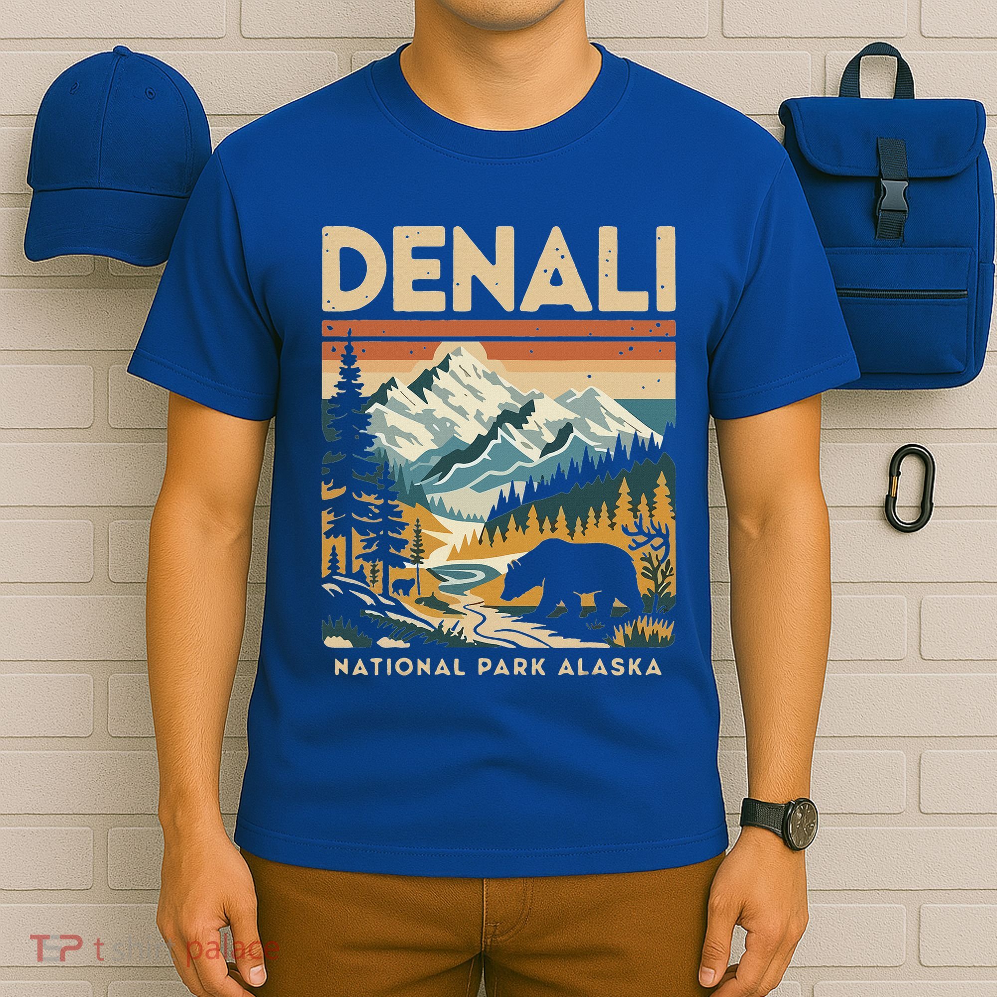 Denali Mountaineer Hiking Nature National Park T-Shirt