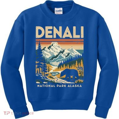 Denali Mountaineer Hiking Nature National Park Kids Sweatshirt