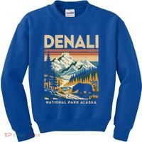 Denali Mountaineer Hiking Nature National Park Kids Sweatshirt thumb 0