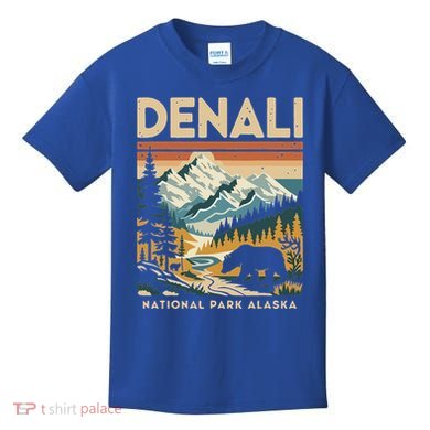 Denali Mountaineer Hiking Nature National Park Kids T-Shirt