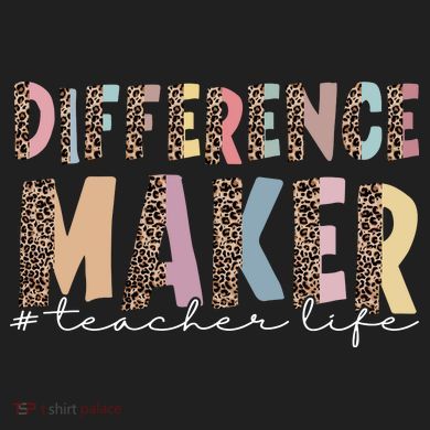 Difference Maker Hashtag Teacher Life Women's Dry Zone Grid Polo