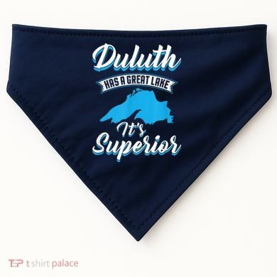 Duluth Minnesota Has A Great Lake Its Superior Pun USA-Made Doggie Bandana