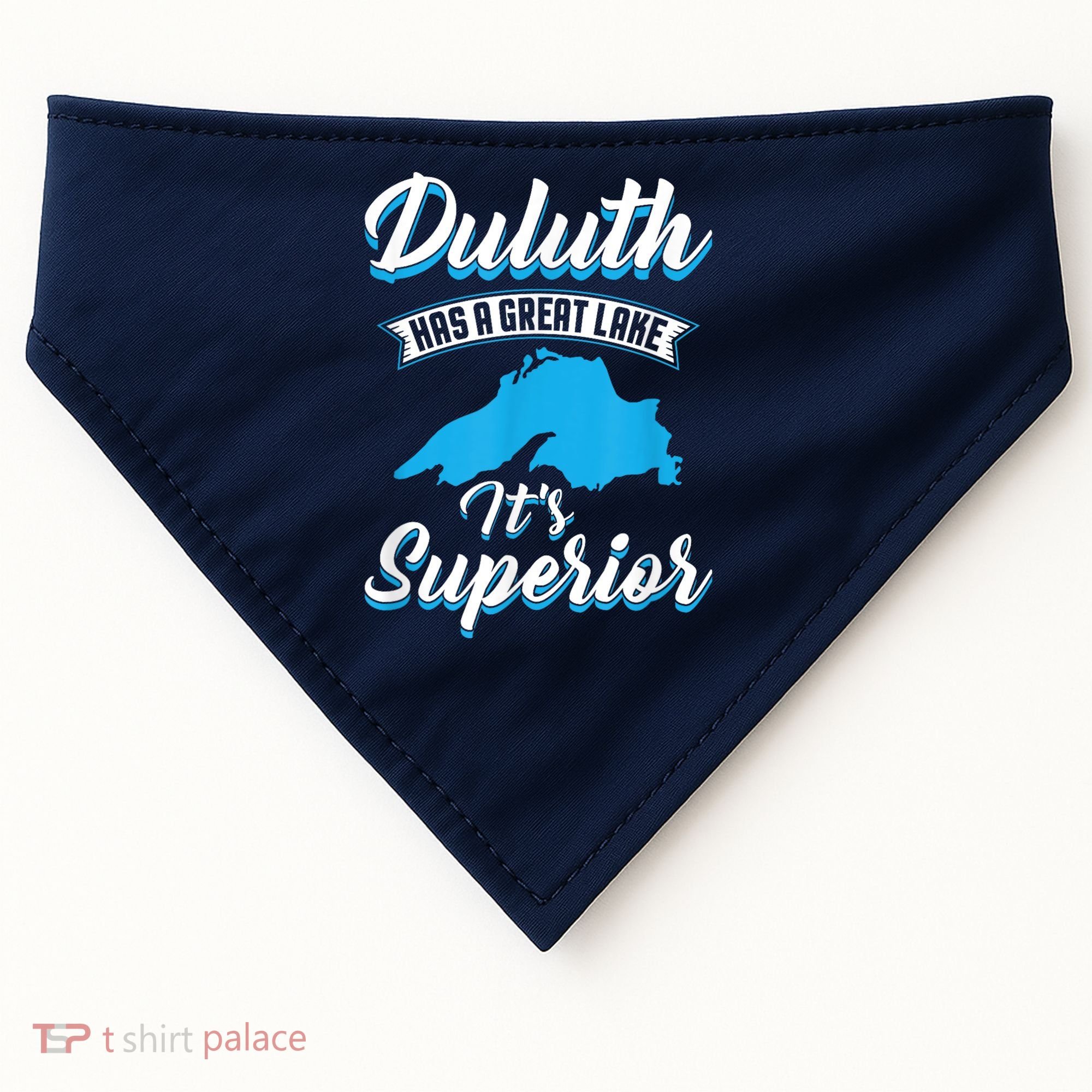 Duluth Minnesota Has A Great Lake Its Superior Pun USA-Made Doggie Bandana