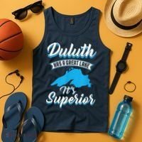 Duluth Minnesota Has A Great Lake Its Superior Pun Tank Top thumb 4