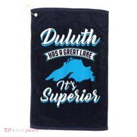 Duluth Minnesota Has A Great Lake Its Superior Pun Golf Towel thumb 0
