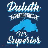 Duluth Minnesota Has A Great Lake Its Superior Pun Golf Towel thumb 3
