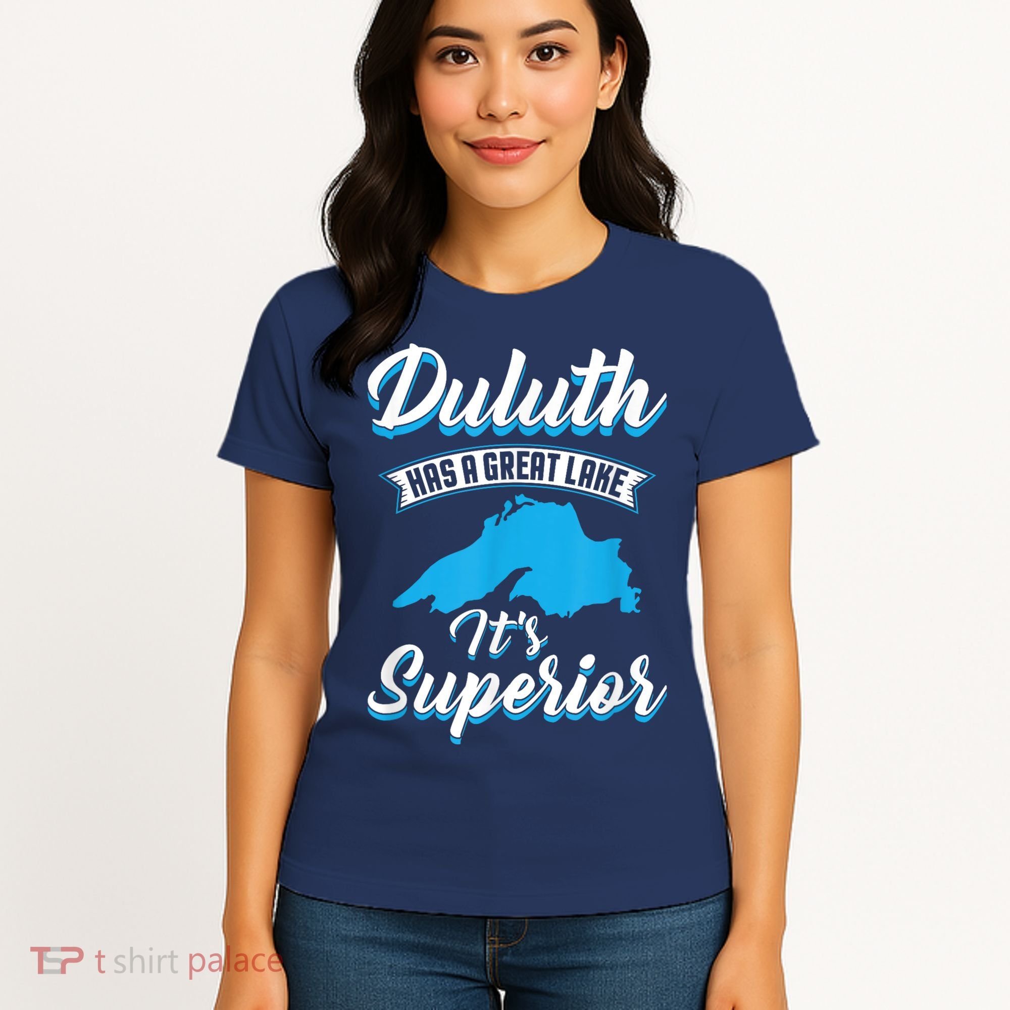Duluth Minnesota Has A Great Lake Its Superior Pun Women's T-Shirt