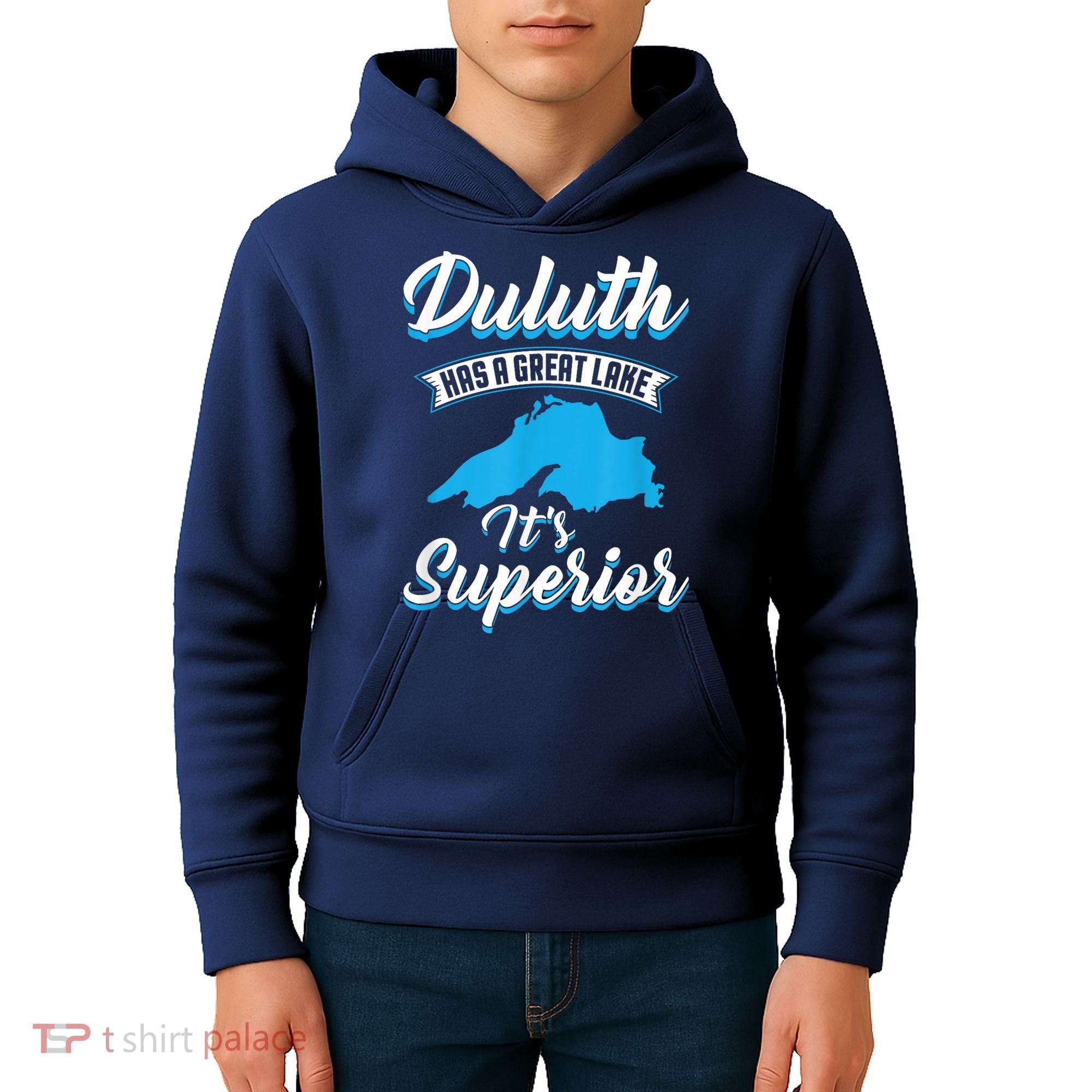 Duluth Minnesota Has A Great Lake Its Superior Pun Kids Hoodie