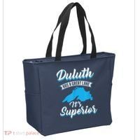 Duluth Minnesota Has A Great Lake Its Superior Pun Tote Bag thumb 2