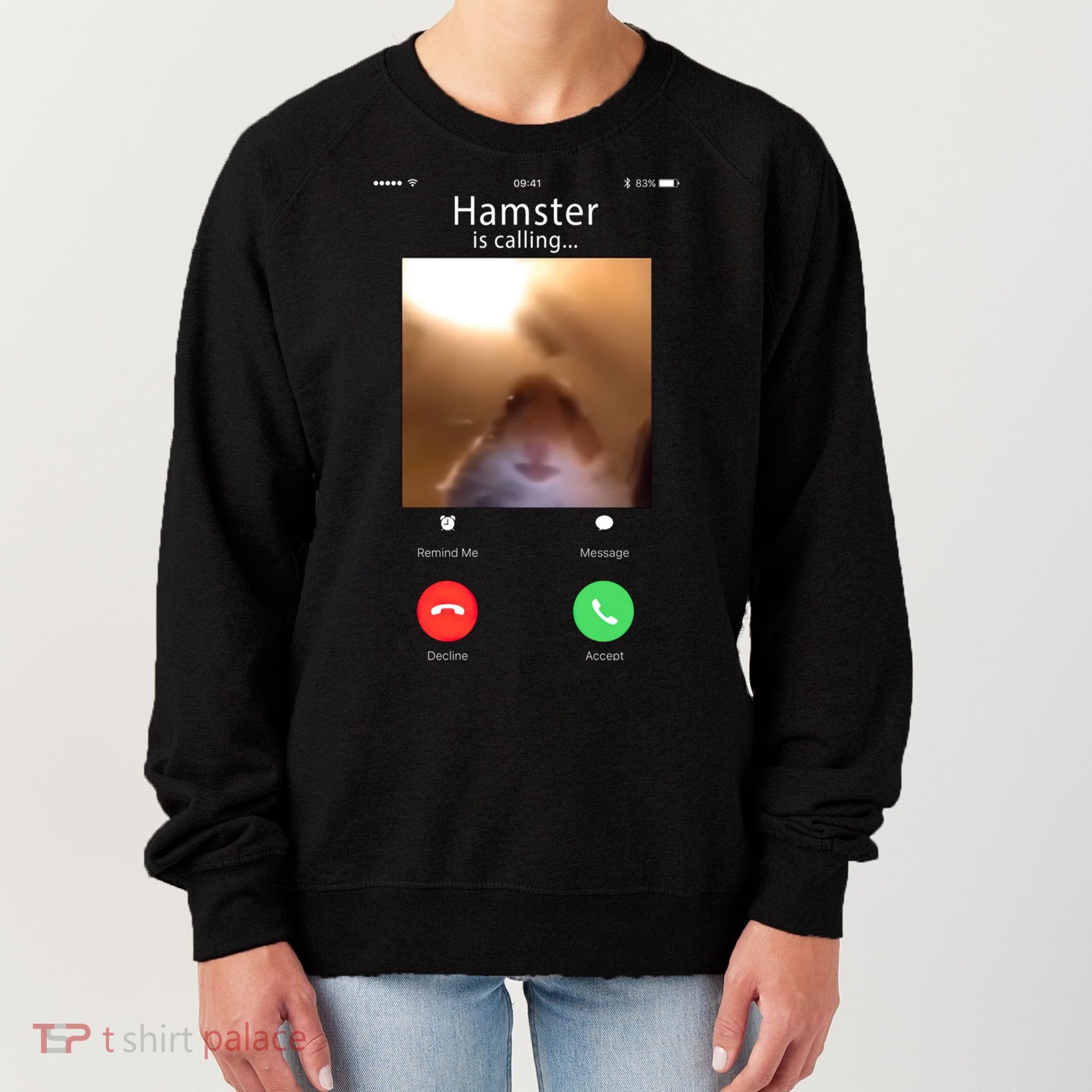 Dank Meme Hamster Staring Front Camera Hamster Calling Gift Women's Sweatshirt