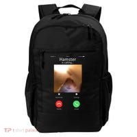 Dank Meme Hamster Staring Front Camera Hamster Calling Gift Backpack thumb 0