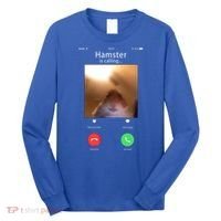 Dank Meme Hamster Staring Front Camera Hamster Calling Gift Long Sleeve Shirt thumb 0