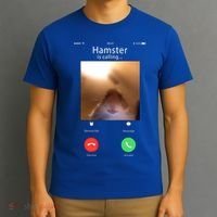 Dank Meme Hamster Staring Front Camera Hamster Calling Gift T-Shirt thumb 3