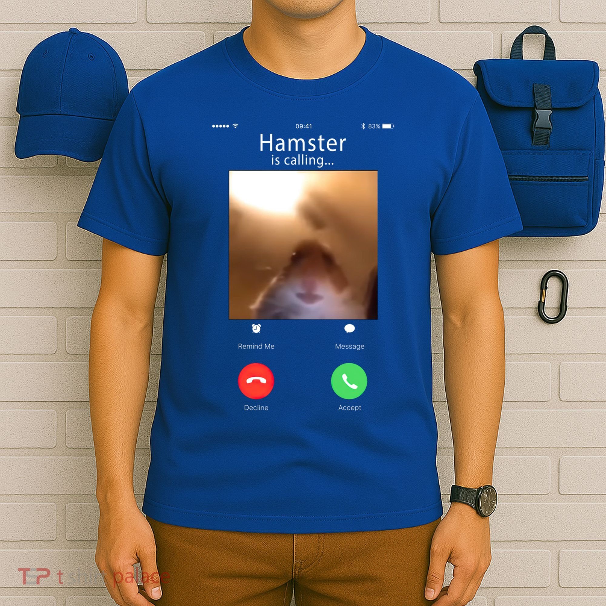 Dank Meme Hamster Staring Front Camera Hamster Calling Gift T-Shirt