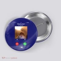 Dank Meme Hamster Staring Front Camera Hamster Calling Gift Button thumb 0