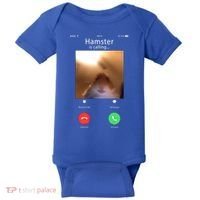 Dank Meme Hamster Staring Front Camera Hamster Calling Gift Baby Bodysuit thumb 0