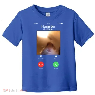 Dank Meme Hamster Staring Front Camera Hamster Calling Gift Toddler T-Shirt