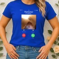 Dank Meme Hamster Staring Front Camera Hamster Calling Gift Women's T-Shirt thumb 2
