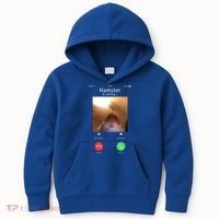 Dank Meme Hamster Staring Front Camera Hamster Calling Gift Kids Hoodie thumb 0