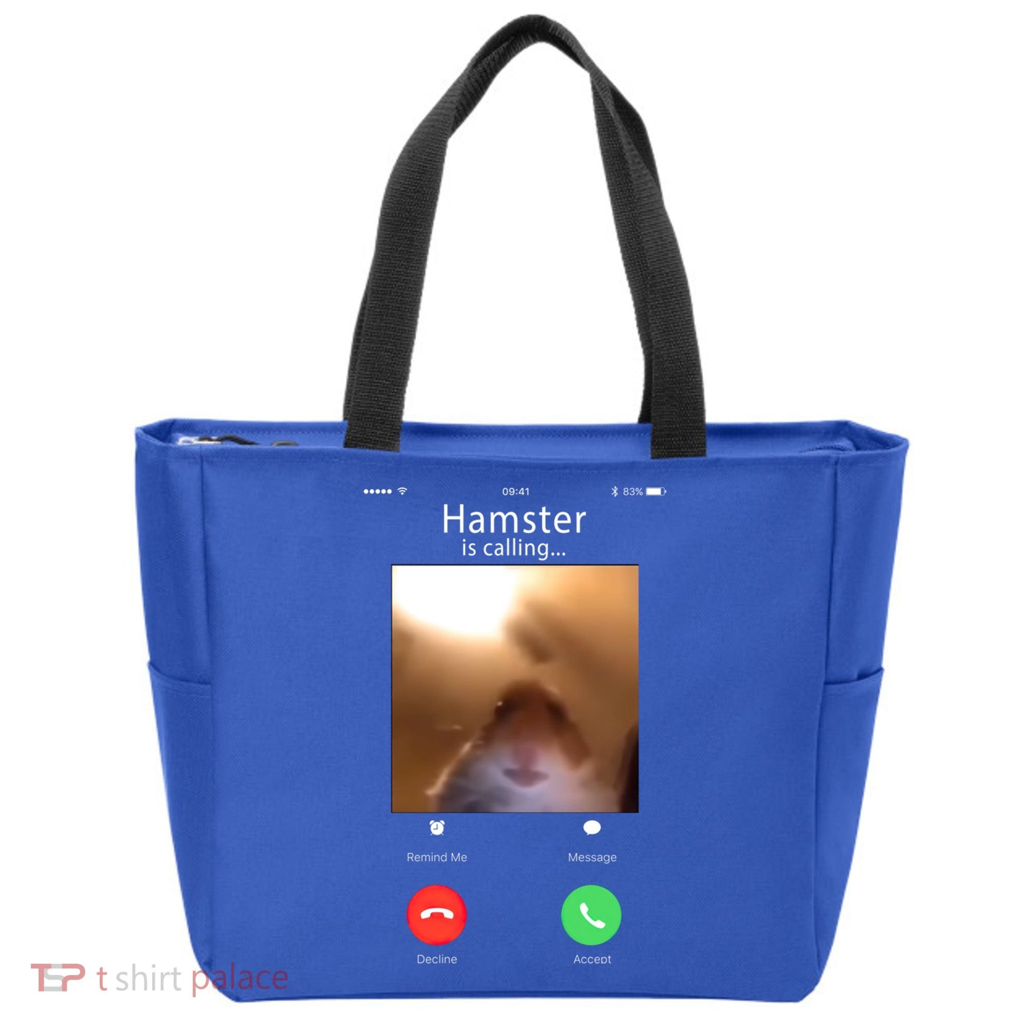 Dank Meme Hamster Staring Front Camera Hamster Calling Gift Tote Bag