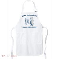 Damn Might Have To Call In Thicc Today Meme Apron thumb 0