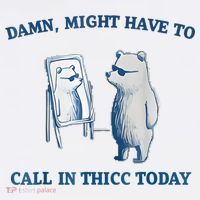 Damn Might Have To Call In Thicc Today Meme Apron thumb 3