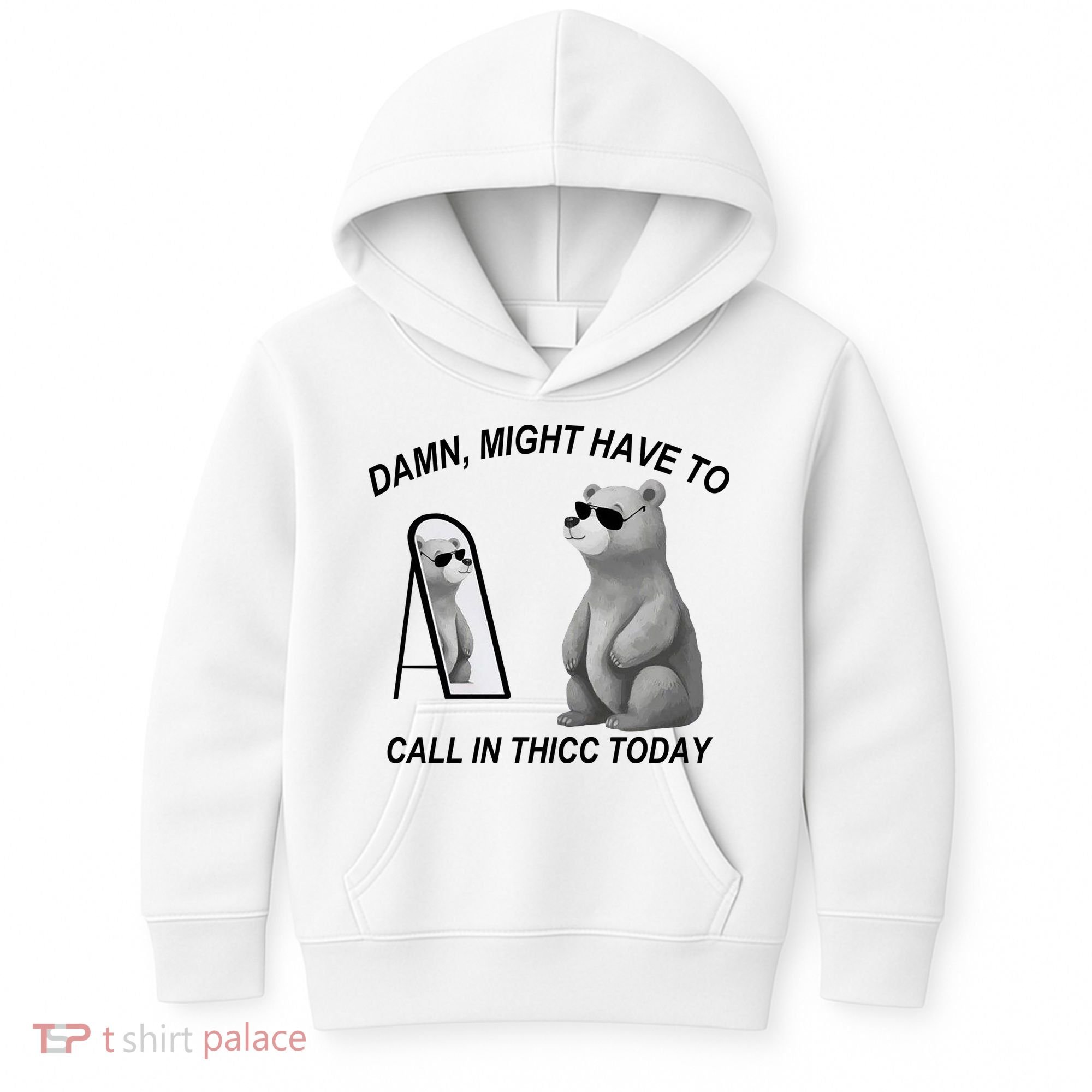 Damn Might Have To Call In Thicc Today Kids Hoodie