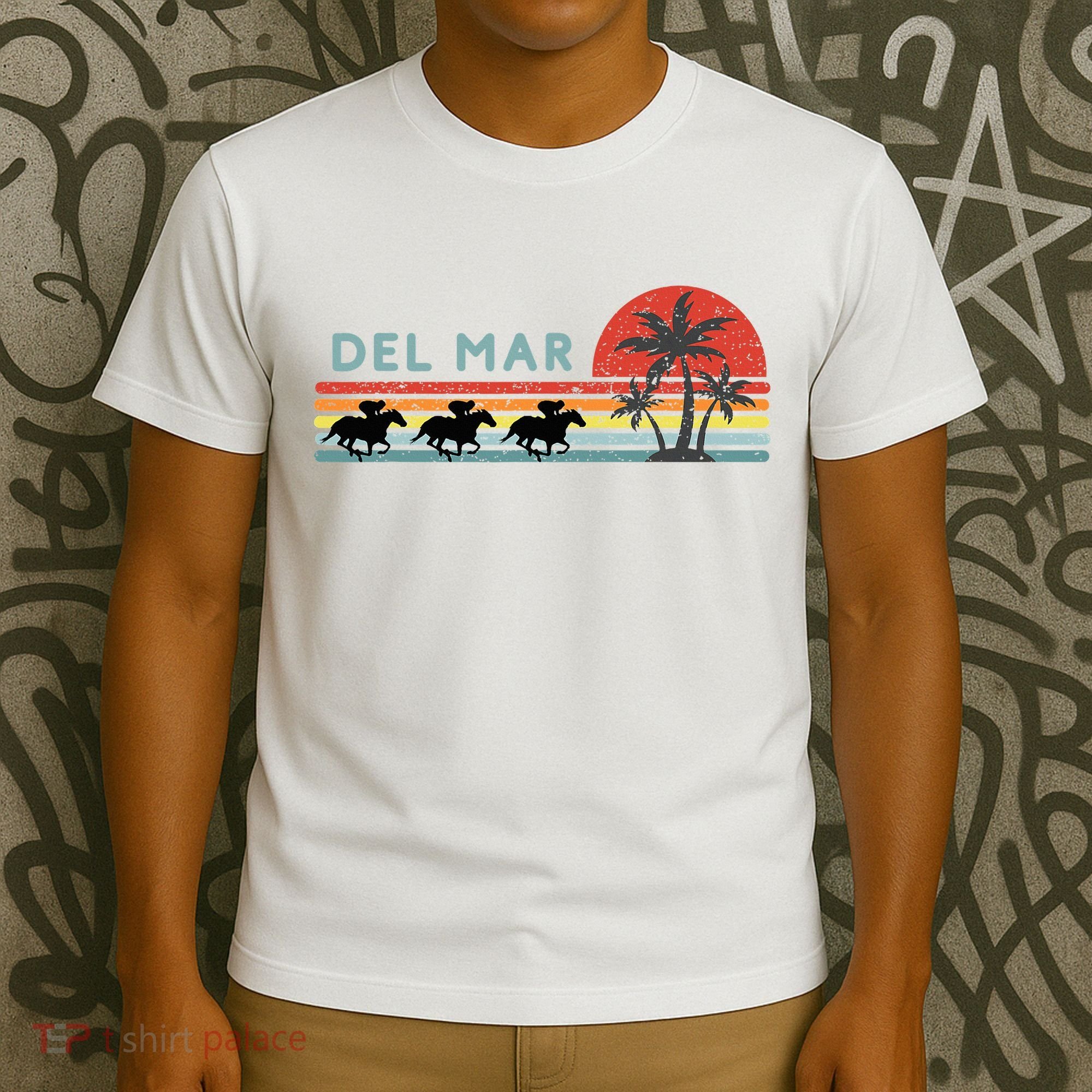 Del Mar Horse Racing Thoroughbred Santa Anita Horseplayers T-Shirt