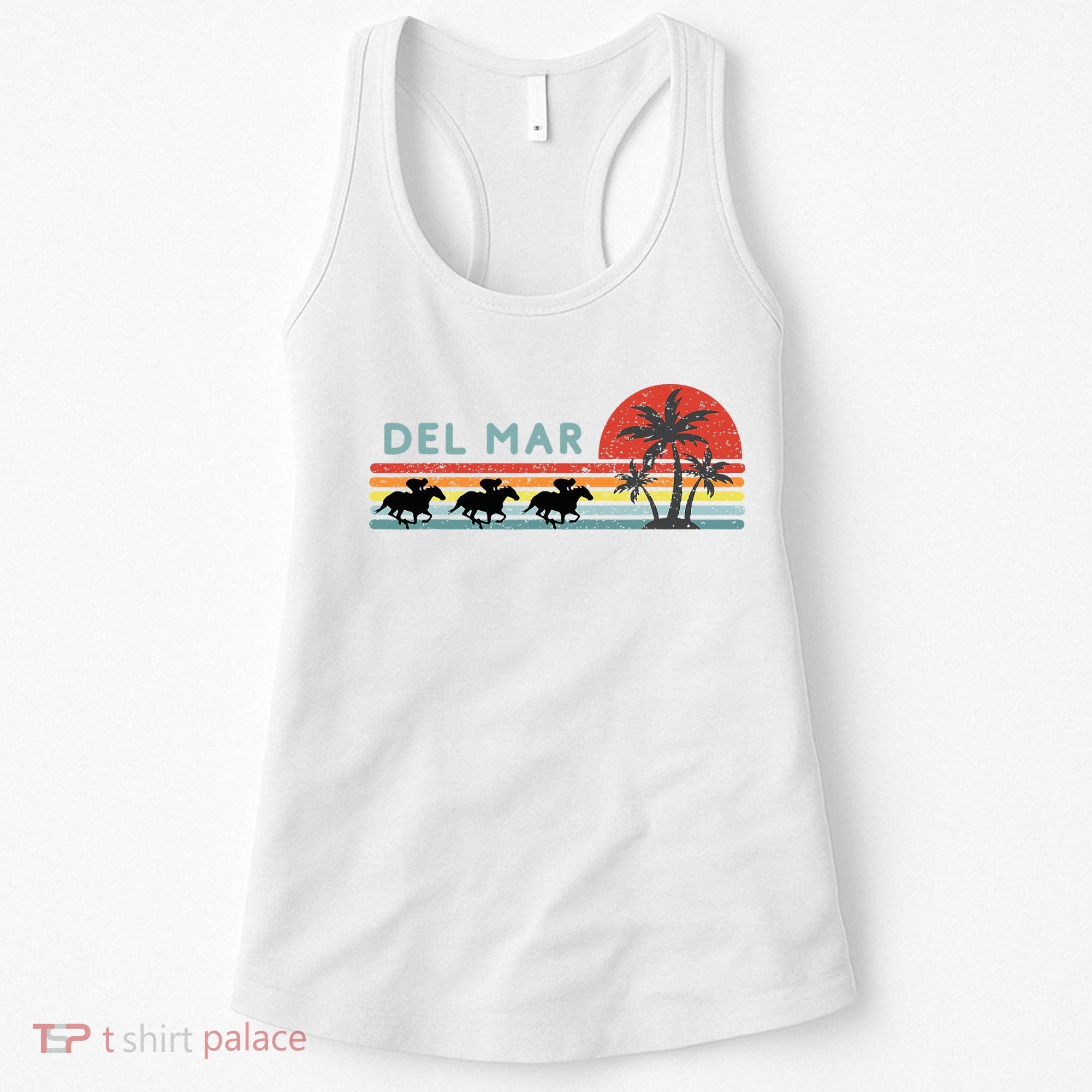 Del Mar Horse Racing Thoroughbred Santa Anita Horseplayers Women's Tank Top
