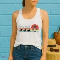 Del Mar Horse Racing Thoroughbred Santa Anita Horseplayers Women's Tank Top thumb 2